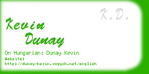 kevin dunay business card